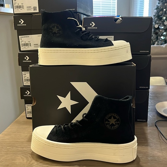 NWT Converse Chuck Taylor All Star Modern Lift Platform Mono Suede - A05285C - Picture 10 of 10